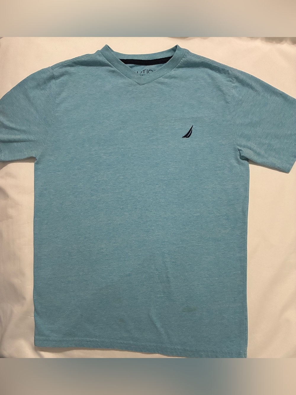NAUTICA Boys size Medium (20-12) Cotton blend blue short sleeve t-shirt